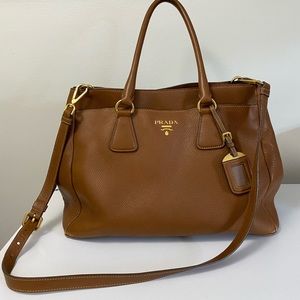 Authentic Prada Vitello Daino shopping tote